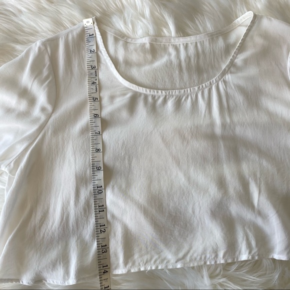 Blue Life Crop top Blouse White Small - Picture 7 of 12